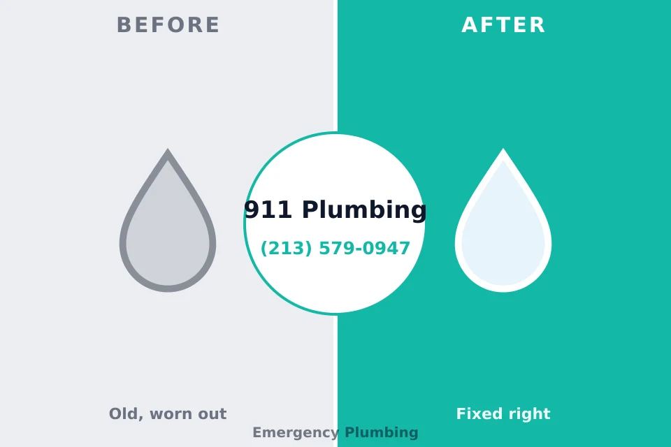Before and after: plumbing repair Henderson, NE